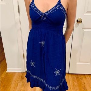 Dark Blue Boho/Tropical Beach Dress from Bali